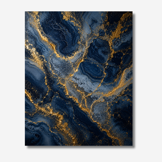 Gold And Blue Wall Art